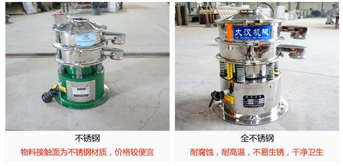 小型圓形篩做工采用：內(nèi)外拋光的制作方法，能夠保證產(chǎn)品的干凈。